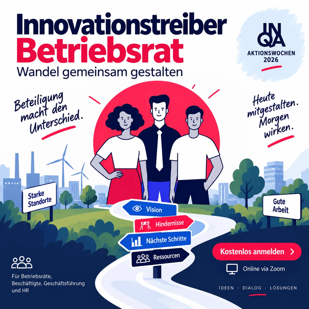 Innovationstreiber Betriebsrat - Wandel gemeinsam gestalten im Rahmen der INQA-Aktionswochen 2026